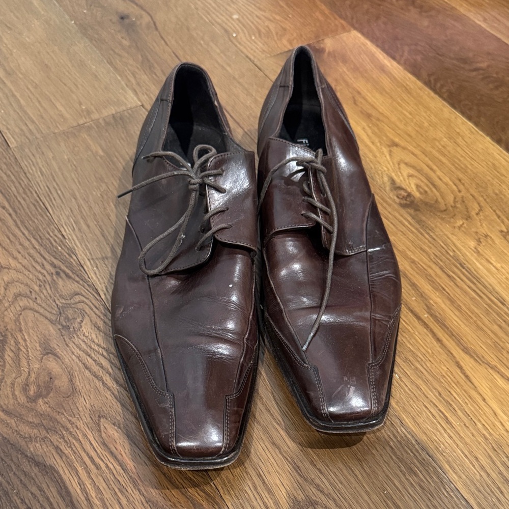 Classic Brown Leather Men's Oxfords